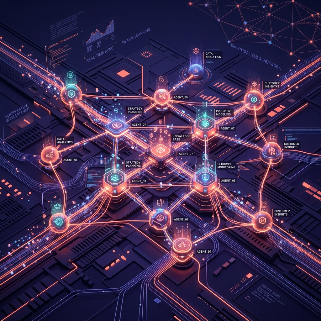 Multi-Agent AI Collaboration Concept